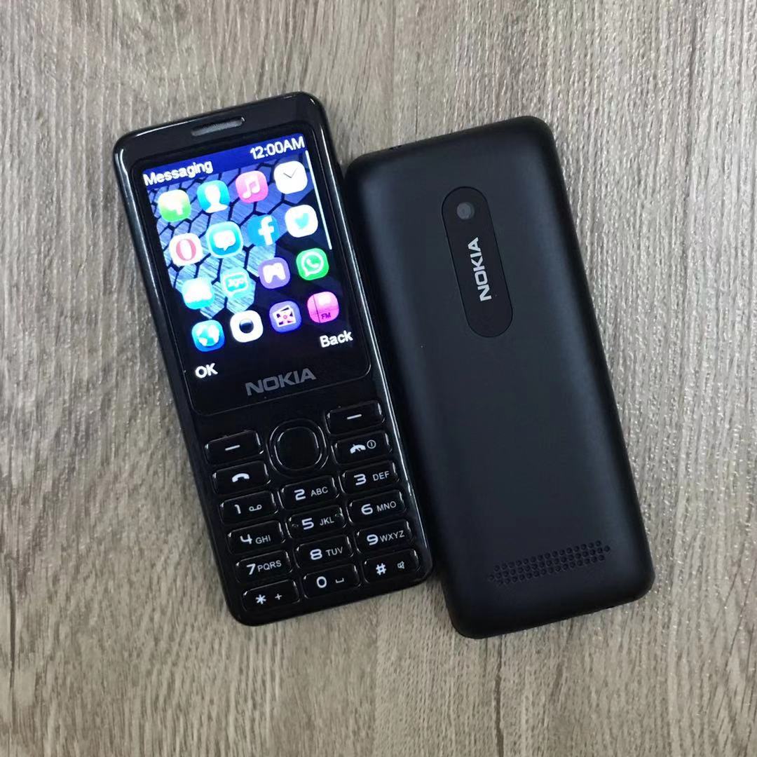 (BLACK)Nokia 206 DUAL SIM IMPORT REFURBISHED(Ready Stock)